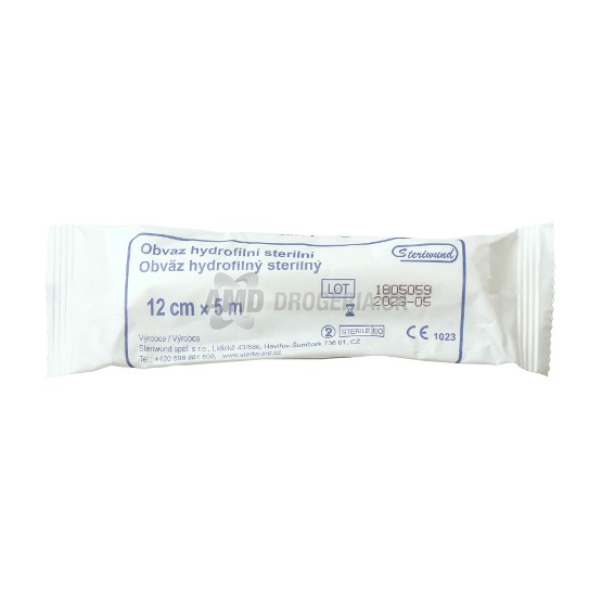 Steriwund Obväz hydrofilný sterilný, 12 cm x 5 m