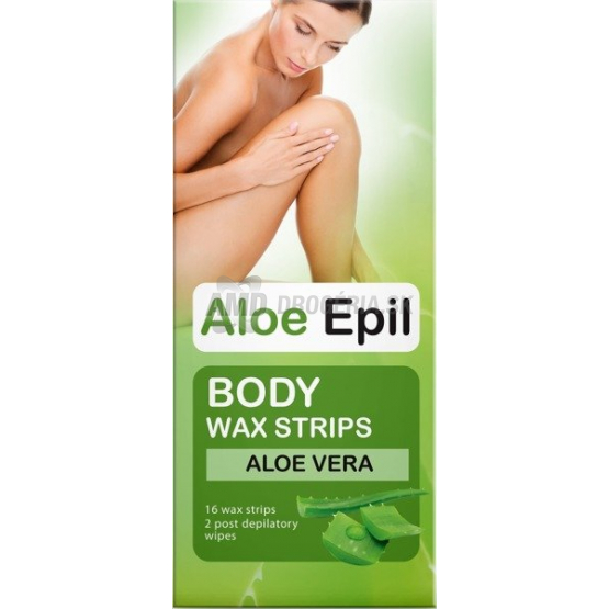 ALOE EPIL DEPILAČNÉ VOSKOVÉ PÁSIKY NA TELO S ALOE VERA 16ks