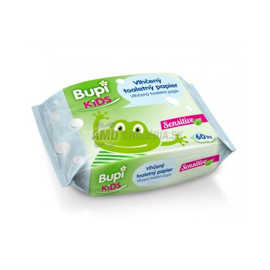 BUPI DETSKÝ VLHČENÝ TOALETNÝ PAPIER SENSITIVE 60 KS