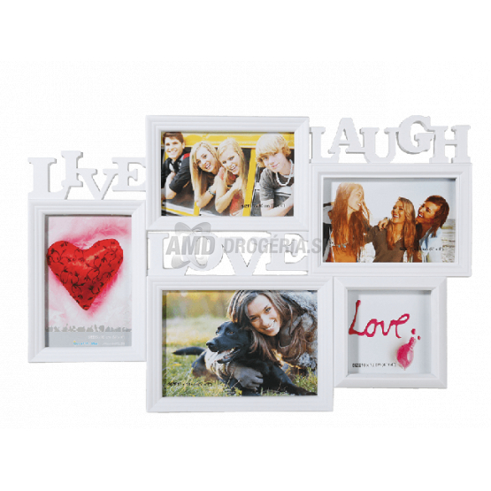 FOTORÁMIK BIELY LIVE-LAUGT-LOVE 1 KS
