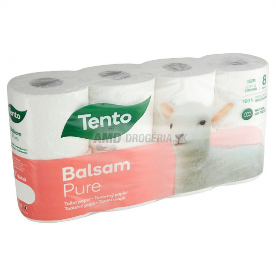 TENTO TOALETNÝ PAPIER 3-VRSTVOVÝ BALSAM PURE 8 KS