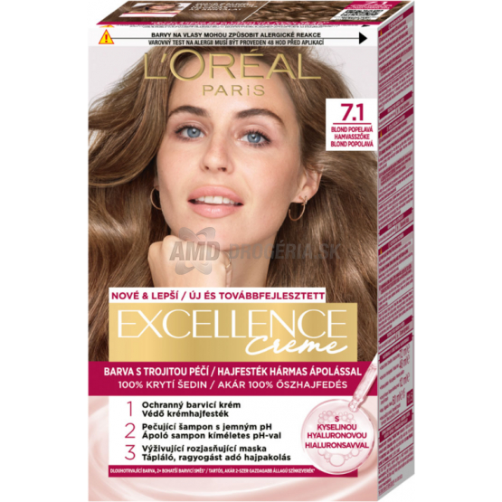 LOREAL EXCELLENCE 7.1 BLOND POPOLAVÁ
