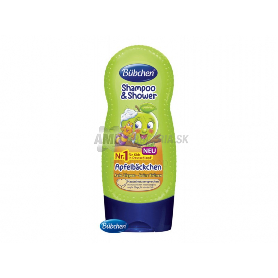 BUBCHEN KIDS SPRCHOVÝ GÉL 2v1 ZELENÉ JABĹČKO 230 ML