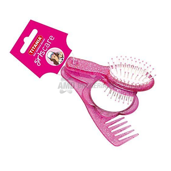 TITANIA DETSKÝ SET KEFKA, HREBEŇ, ZRKADLO 1309/GIRL 