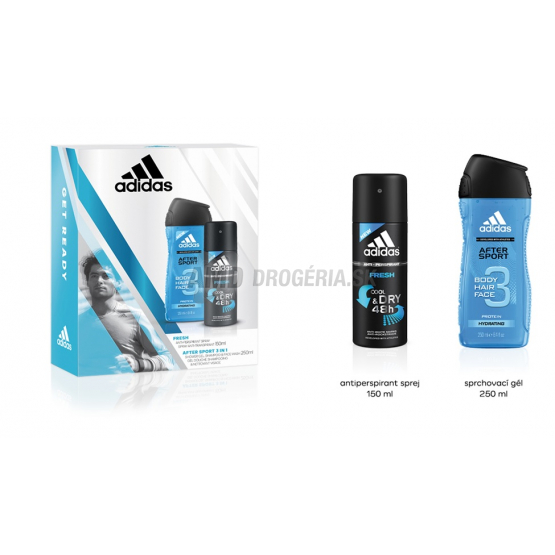 DARČEKOVÁ PÁNSKA KAZETA ADIDAS FRESH DEODORANT + SPRCHOVÝ GÉL AFTER SPORT X17