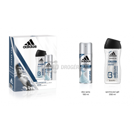 DARČEKOVÁ PÁNSKA KAZETA ADIDAS ADIPURE DEODORANT + SPRCHOVÝ GÉL X17