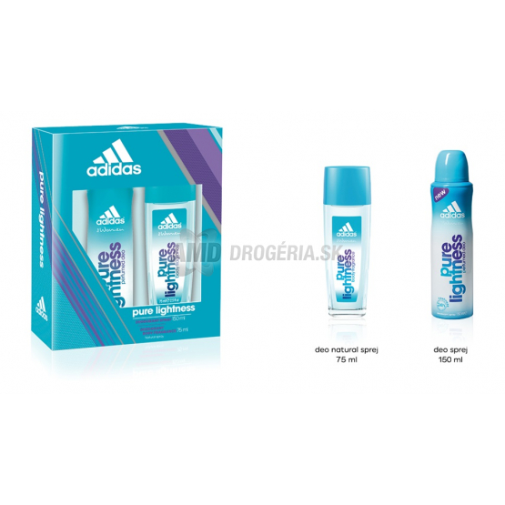 DARČEKOVÁ DÁMSKA KAZETA ADIDAS PURE LIGHTNES DNS PARFUMOVANÝ DEODORANT + DEODORANT X17
