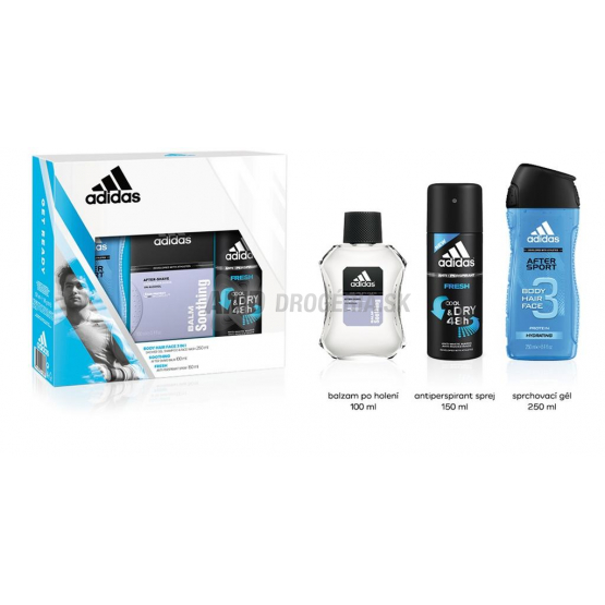 DARČEKOVÁ PÁNSKA KAZETA ADIDAS SOOTHING100ML + SPRCHOVÝ GÉL + DEODORANT 