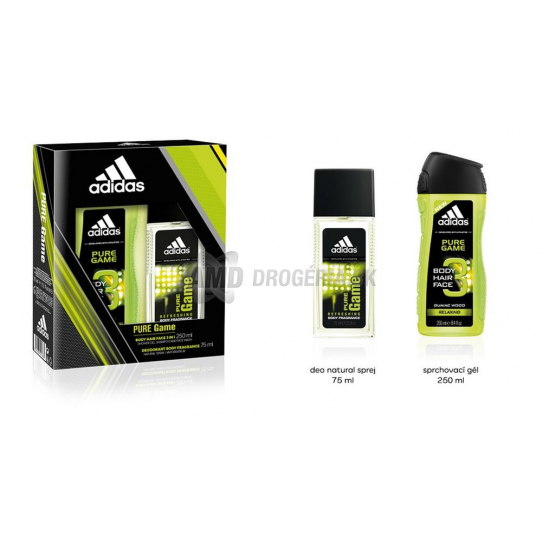 DARČEKOVÁ PÁNSKA KAZETA ADIDAS PURE GAME DNS PARFUMOVANÝ DEODORANT + DEODORANT X17