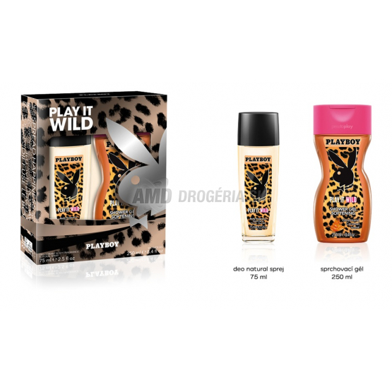 DARČEKOVÁ DÁMSKA KAZETA PLAYBOY WILD DNS PARFUMOVANÝ DEODORANT + DEODORANT X17