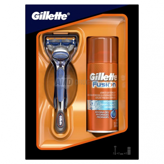 DARČEKOVÁ PÁNSKA KAZETA GILLETTE FUSION PROGLIDE-STROJČEK + GÉL NA HOLENIE 75ML X17