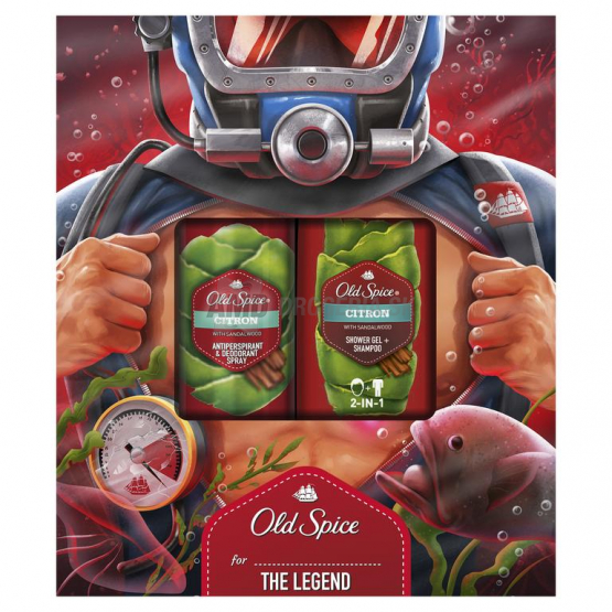 DARČEKOVÁ PÁNSKA KAZETA OLD SPICE CITRON SPRCHOVÝ GÉL + STICK X17