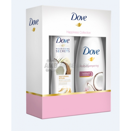 DARČEKOVÁ DÁMSKA KAZETA DOVE COCONUT SPRCHOVÝ GÉL + TELOVÉ MLIEKO X17