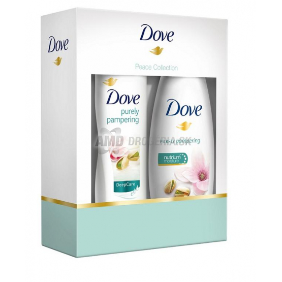 DARČEKOVÁ DÁMSKA KAZETA DOVE PISTÁCIA TELOVÉ MLIEKO + SPRCHOVÝ GÉL X17