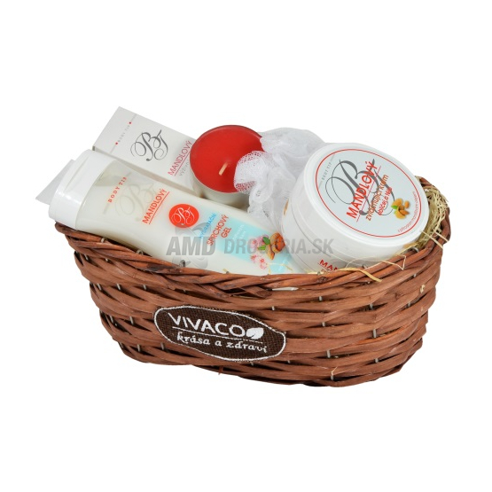 DARČEKOVÁ KAZETA VIVACO DK17 BT1703 MANDĽA SPRCHOVÝ GÉL 300ML + KRÉM 50ML + KRÉM NA TVÁR 250ML + DARČEKX17