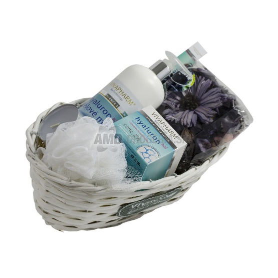 DARČEKOVÁ KAZETA VIVACO DK17 HAN1701 HYALURON PEŤOVÝ KRÉM 50ML + TELOVÉ MLIEKO 400ML + SÉRUM PROTI VRÁSKAM 10ML + DARČEK X17