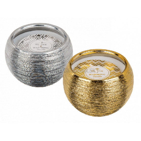 VONNÁ SVIEČKA V KERAMICKOM SVIETNIKU 1 KS