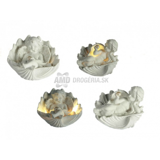 SOŠKA ANJELA V MUŠLI S LED SVETLOM 1 KS
