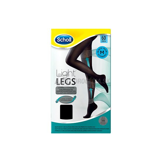 SCHOLL KOMPRESNÉ PANČUCHOVÉ NOHAVICE ČIERNE LIGHT LEGS 60DEN M 