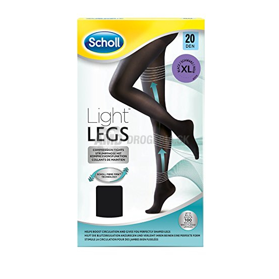 SCHOLL KOMPRESNÉ PANČUCHOVÉ NOHAVICE ČIERNE LIGHT LEGS 60DEN XL
