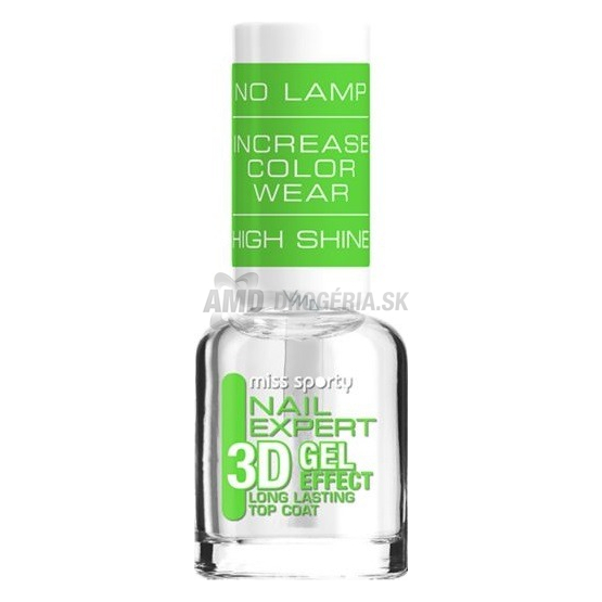 Miss Sporty Nail Expert 3D Gel Effect vrchný lak na nechty