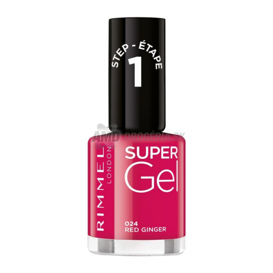 Rimmel Super Gel lak na nechty 024 Red Ginger, 12 ml