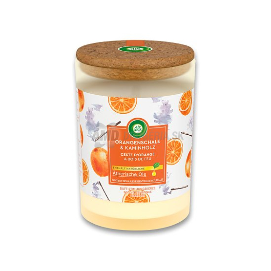 AIR WICK SVIEČKA LIFE SCENTS POMARANČ A VONNÉ TYČINKY 185G