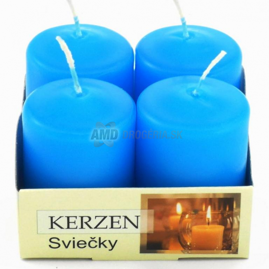 CANDLES SVIEČKA ADVENTNÁ TYRKYSOVÁ MODRÁ 4 KS 240 G
