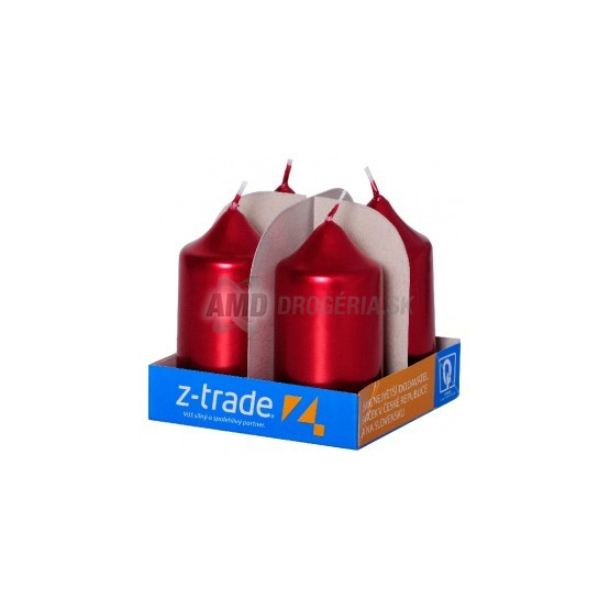 SVIEČKY ADVENTNÉ METALICKÁ ČERVENÁ 4 KS 