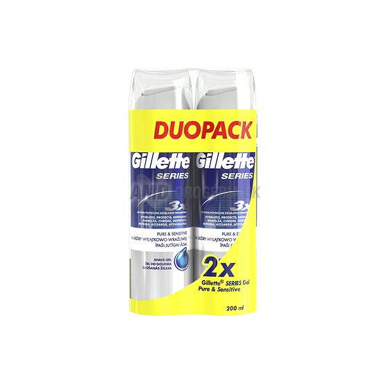 GILLETTE GÉL NA HOLENIE 2X SERIES SENSITIVE 2 X 200 ML