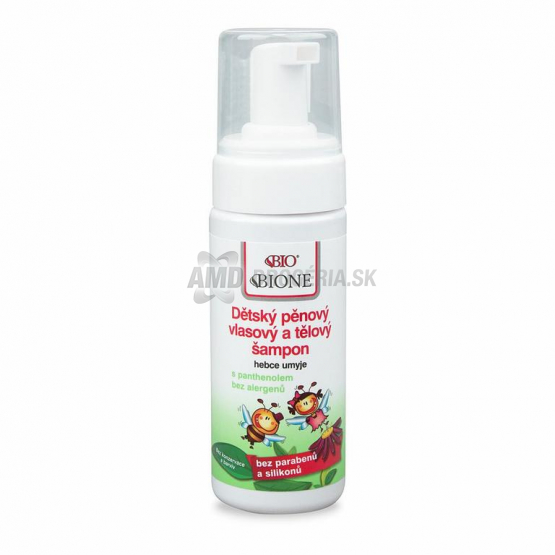 Bione Cosmetics BIO Detský penový šampón na vlasy a telo, 150 ml