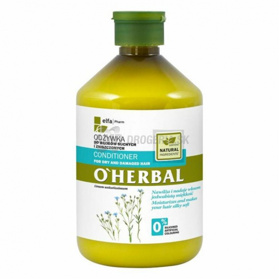 O´HERBAL KONDICIONÉR SUCHÉ A POŠKODENÉ S ĽANOM 500 ML