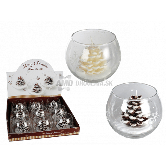 VIANOČNÁ SVIEČKA V POHÁRI 1 KS