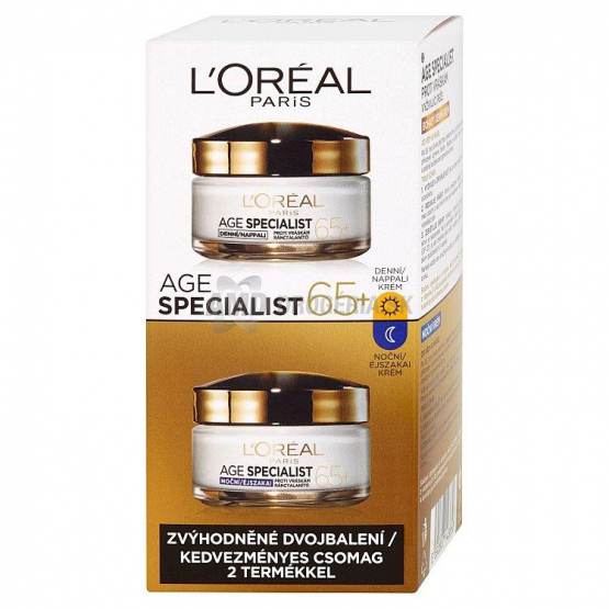 LOREAL KRÉM AGE 50 ML DENNÝ+NOČNÝ 65+ 2x50 ML