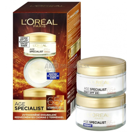LOREAL KRÉM AGE 50 ML DENNÝ+NOČNÝ 65+ 2x50 ML