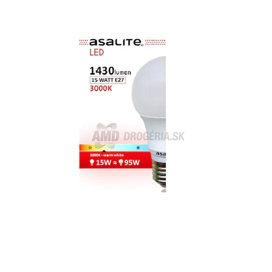 ŽIAROVKA ASALITE LED 15W E27 3000K TEPLÁ BIELA