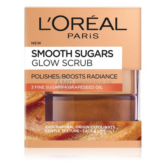 Loreal Smooth Sugars peeling pre rozjasnenie pleti 50 ml