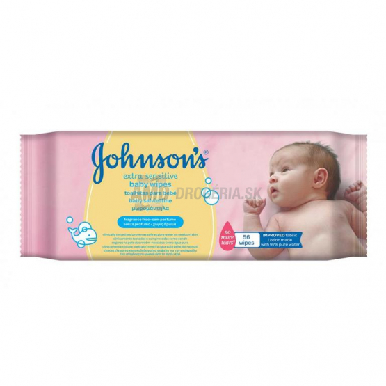 JOHNSONS BABY VLHČENÉ UTIERKY SENSITIVE 56 KS
