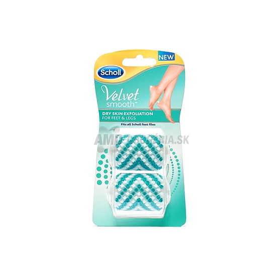 SCHOLL VELVET SMOOTH NÁHRADNÉ HLAVICE NA CHODIDLÁ PEELING MINERAL 2 KS