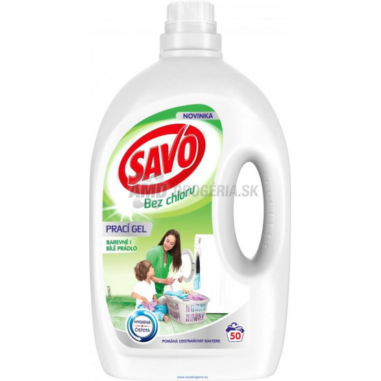 SAVO GÉL NA PRANIE FAREBNÉ I BIELE PRÁDLO 50 PD 