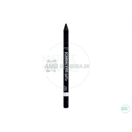 Rimmel London ScandalEyes Waterproof Kohl Kajal ceruzka na oči, 001 Black, 1,3 g