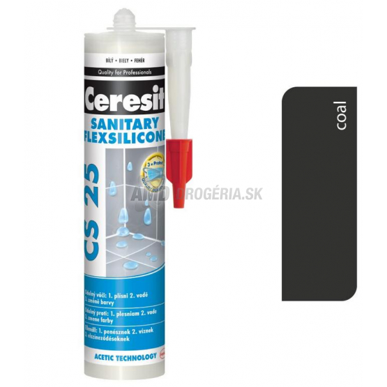 CERESIT CS25 SILIKÓN SANITÁRNY COAL 280 ML