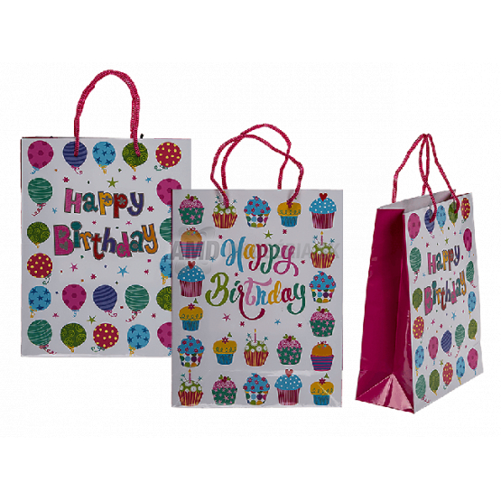 DARČEKOVÁ TAŠKA HAPPY BIRTHDAY 18X8X23 CM 1 KS