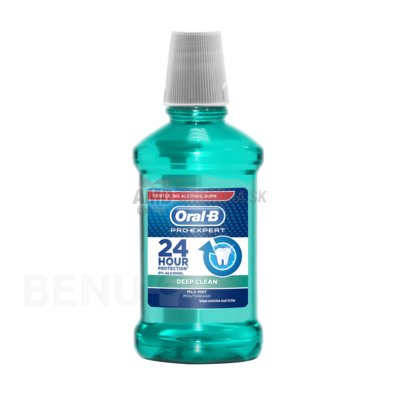 ORAL-B ÚSTNA VODA 24 HOUR DEEP MINT 250 ML 