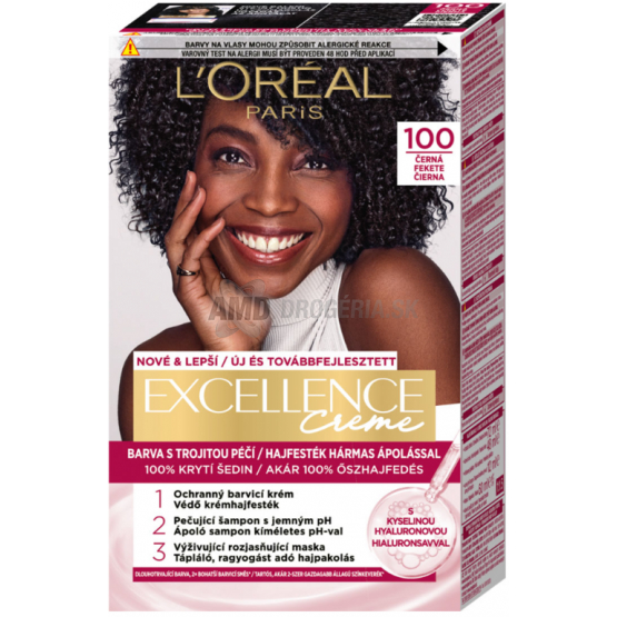 LOREAL EXCELLENCE FARBA NA VLASY 100 ČIERNA