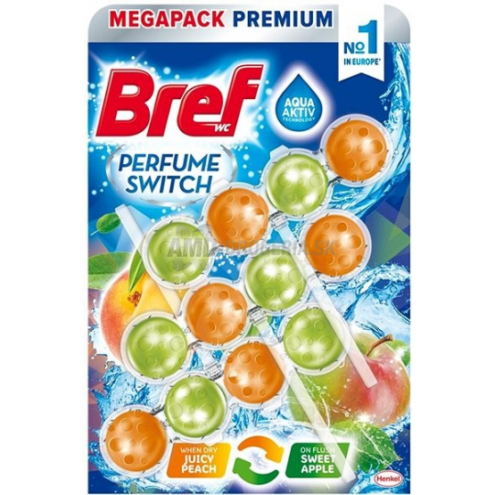 BREF WC POWER AKTIV PARFUME SWITCH PEACH APPLE 3 KS