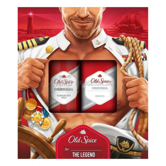 PÁNSKA DARČEKOVÁ KAZETA OLD SPICE ORIGINÁL DEODORANT + SPRCHOVÝ GÉL 250 ML X18