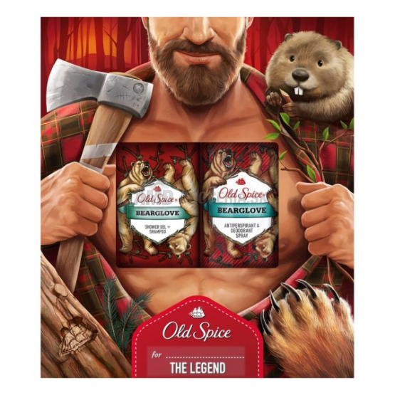 PÁNSKA DARČEKOVÁ KAZETA OLD SPICE BEAR DEODORANT + SPRCHOVÝ GÉL 250 ML  X18