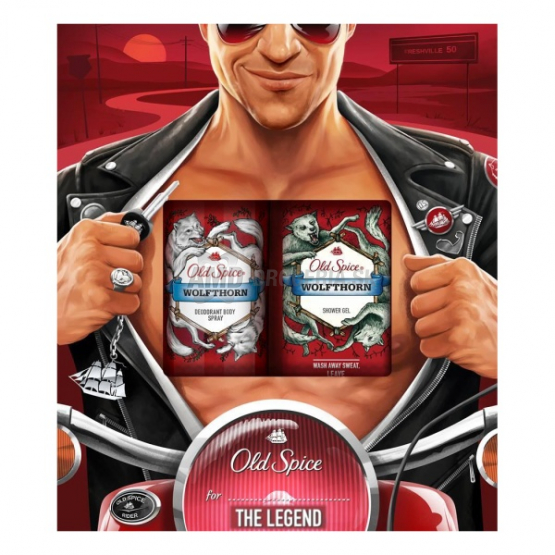 PÁNSKA DARČEKOVÁ KAZETA OLD SPICE WOLFTHORN DEODORANT + SPRCHOVÝ GÉL 250 ML X18