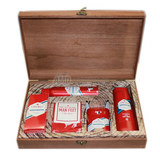 PÁNSKA DARČEKOVÁ KAZETA OLD SPICE LUX WHITERWATER STICK + SPRCHOVÝ GÉL + VODA PO HOLENÍ + DEODORANT + PONOŽKY X18